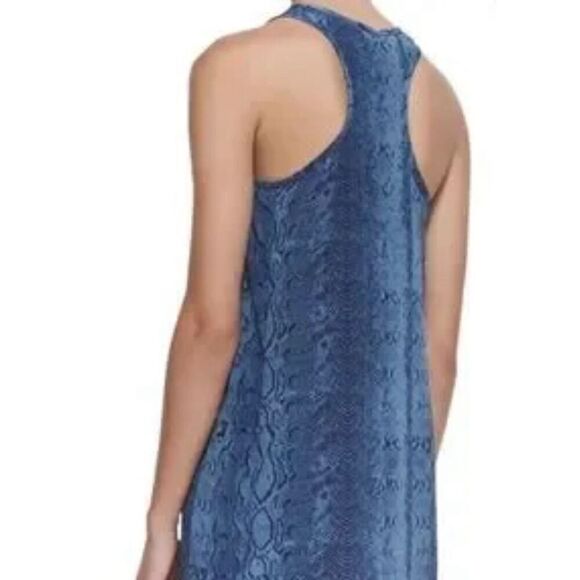 Joie Blue Snakeskin Animal Print Racerback Dress Size XS - Picture 3 of 7